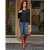 imageGRACE KARIN Women 2025 Tweed Cardigan Sweaters Casual Lightweight Cropped Cardigan Early Fall Fashion Knit Blazer OutfitsBlack