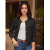 imageGRACE KARIN Women 2025 Tweed Cardigan Sweaters Casual Lightweight Cropped Cardigan Early Fall Fashion Knit Blazer OutfitsBlack