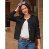 imageGRACE KARIN Women 2025 Tweed Cardigan Sweaters Casual Lightweight Cropped Cardigan Early Fall Fashion Knit Blazer OutfitsBlack