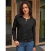 imageGRACE KARIN Women 2025 Tweed Cardigan Sweaters Casual Lightweight Cropped Cardigan Early Fall Fashion Knit Blazer OutfitsBlack