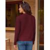 imageGRACE KARIN Women 2025 Tweed Cardigan Sweaters Casual Lightweight Cropped Cardigan Early Fall Fashion Knit Blazer OutfitsBurgundy Red