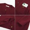 imageGRACE KARIN Women 2025 Tweed Cardigan Sweaters Casual Lightweight Cropped Cardigan Early Fall Fashion Knit Blazer OutfitsBurgundy Red