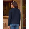imageGRACE KARIN Women 2025 Tweed Cardigan Sweaters Casual Lightweight Cropped Cardigan Early Fall Fashion Knit Blazer OutfitsNavy Blue