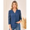 imageGRACE KARIN Women Blouses Dressy Casual 34 Lace Sleeve Tops Business Work Office Shirts 2025 Fall OutfitsHaze Blue