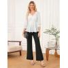 imageGRACE KARIN Women Business Casual Tops 2025 Fall Trendy Dressy Blouses 34 Sleeve Peplum Work Shirts V Neck Office OutfitsWhite
