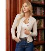 imageGRACE KARIN Women Cable Knit Button Up Sweater Crewneck Cropped Cardigan Early Fall Fashion Outfits 2025Apricot