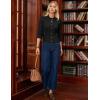 imageGRACE KARIN Women Cable Knit Button Up Sweater Crewneck Cropped Cardigan Early Fall Fashion Outfits 2025Black