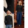 imageGRACE KARIN Women Cable Knit Button Up Sweater Crewneck Cropped Cardigan Early Fall Fashion Outfits 2025Black