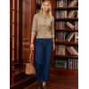 imageGRACE KARIN Women Cable Knit Button Up Sweater Crewneck Cropped Cardigan Early Fall Fashion Outfits 2025Khaki Beige