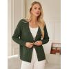 imageGRACE KARIN Women Cable Knit Cardigan Sweater Chunky Button Up Sweaters Long Sleeve Open Front CardiganArmy Green