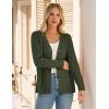 imageGRACE KARIN Women Cable Knit Cardigan Sweater Chunky Button Up Sweaters Long Sleeve Open Front CardiganArmy Green