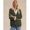 imageGRACE KARIN Women Cable Knit Cardigan Sweater Chunky Button Up Sweaters Long Sleeve Open Front CardiganArmy Green