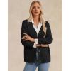 imageGRACE KARIN Women Cable Knit Cardigan Sweater Chunky Button Up Sweaters Long Sleeve Open Front CardiganBlack