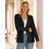 imageGRACE KARIN Women Cable Knit Cardigan Sweater Chunky Button Up Sweaters Long Sleeve Open Front CardiganBlack