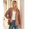 imageGRACE KARIN Women Cable Knit Cardigan Sweater Chunky Button Up Sweaters Long Sleeve Open Front CardiganBrown