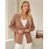 imageGRACE KARIN Women Cable Knit Cardigan Sweater Chunky Button Up Sweaters Long Sleeve Open Front CardiganBrown