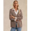 imageGRACE KARIN Women Cable Knit Cardigan Sweater Chunky Button Up Sweaters Long Sleeve Open Front CardiganCoffee