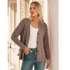 imageGRACE KARIN Women Cable Knit Cardigan Sweater Chunky Button Up Sweaters Long Sleeve Open Front CardiganCoffee
