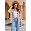 imageGRACE KARIN Women Casual Cardigan Knit Button Down Jacket Long Sleeve Sweater Blazer with PocketsApricot