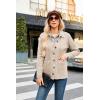 imageGRACE KARIN Women Casual Cardigan Knit Button Down Jacket Long Sleeve Sweater Blazer with PocketsApricot