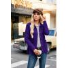 imageGRACE KARIN Women Casual Cardigan Knit Button Down Jacket Long Sleeve Sweater Blazer with PocketsBluishpurple