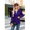 imageGRACE KARIN Women Casual Cardigan Knit Button Down Jacket Long Sleeve Sweater Blazer with PocketsBluishpurple