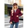 imageGRACE KARIN Women Casual Cardigan Knit Button Down Jacket Long Sleeve Sweater Blazer with PocketsBurgundy