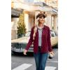 imageGRACE KARIN Women Casual Cardigan Knit Button Down Jacket Long Sleeve Sweater Blazer with PocketsBurgundy