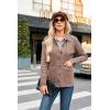 imageGRACE KARIN Women Casual Cardigan Knit Button Down Jacket Long Sleeve Sweater Blazer with PocketsReddish Brown