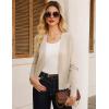 imageGRACE KARIN Women Cropped Cardigan Sweaters Lightweight Long Sleeve Shrug Button Up V Neck Knit Sweater Tops FallApricot