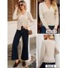 imageGRACE KARIN Women Cropped Cardigan Sweaters Lightweight Long Sleeve Shrug Button Up V Neck Knit Sweater Tops FallApricot