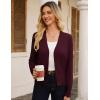 imageGRACE KARIN Women Cropped Cardigan Sweaters Lightweight Long Sleeve Shrug Button Up V Neck Knit Sweater Tops FallDark Red