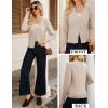 imageGRACE KARIN Women Cropped Cardigan Sweaters Lightweight Long Sleeve Shrug Button Up V Neck Knit Sweater Tops FallKhaki