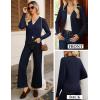 imageGRACE KARIN Women Cropped Cardigan Sweaters Lightweight Long Sleeve Shrug Button Up V Neck Knit Sweater Tops FallNavy Blue