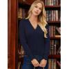 imageGRACE KARIN Women Cropped Cardigan Sweaters Lightweight Long Sleeve Shrug Button Up V Neck Knit Sweater Tops FallNavy Blue