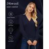 imageGRACE KARIN Women Cropped Cardigan Sweaters Lightweight Long Sleeve Shrug Button Up V Neck Knit Sweater Tops FallNavy Blue