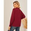 imageGRACE KARIN Women Dressy Long Sleeve Blouse2025 Fall Business Casual TopsPleated Mock Neck Shirts Fashion Work OutfitWine Red