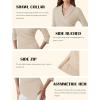 imageGRACE KARIN Women Dressy Wrap Work TopsV Neck Business Casual Blouses 34 Sleeve Ruched Elegant ShirtsApricot