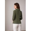 imageGRACE KARIN Women Dressy Wrap Work TopsV Neck Business Casual Blouses 34 Sleeve Ruched Elegant ShirtsArmy Green