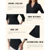 imageGRACE KARIN Women Dressy Wrap Work TopsV Neck Business Casual Blouses 34 Sleeve Ruched Elegant ShirtsBlack