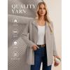 imageGRACE KARIN Women Long Cardigan Sweaters Fall Chunky Sweater Jacket Ribbed Knit Lapel Coatigan with PocketsBeige