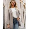 imageGRACE KARIN Women Long Cardigan Sweaters Fall Chunky Sweater Jacket Ribbed Knit Lapel Coatigan with PocketsBeige