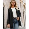 imageGRACE KARIN Women Long Cardigan Sweaters Fall Chunky Sweater Jacket Ribbed Knit Lapel Coatigan with PocketsBlack