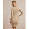imageGRACE KARIN Women Midi Sweater Dresses 2025 Fall Long Sleeve Knit Ribbed Bodycon Button Up Casual Outfits ClothesApricot