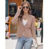 imageGRACE KARIN Women Sweater Blazer Casual Work Croppped Cardigan Lightweight Button Front Short Knit Blazer Jacket SXXLNutmeg