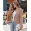 imageGRACE KARIN Women Sweater Blazer Casual Work Croppped Cardigan Lightweight Button Front Short Knit Blazer Jacket SXXLNutmeg