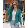 imageGRACE KARIN Women Sweater Blazer Casual Work Croppped Cardigan Lightweight Button Front Short Knit Blazer Jacket SXXLPeacock Blue