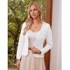 imageGRACE KARIN Women Sweater Blazer Casual Work Croppped Cardigan Lightweight Button Front Short Knit Blazer Jacket SXXLWhite