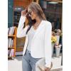 imageGRACE KARIN Women Sweater Blazer Casual Work Croppped Cardigan Lightweight Button Front Short Knit Blazer Jacket SXXLWhite