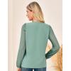 imageGRACE KARIN Women Tops V Neck Long Sleeve Shirts Lace Dressy Casual Business Blouses Fall Fashion 2025Green